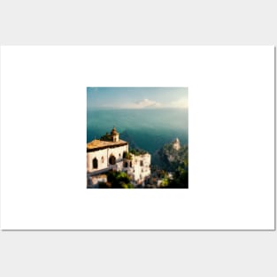 Golden sun on the Amalfi Coast Posters and Art